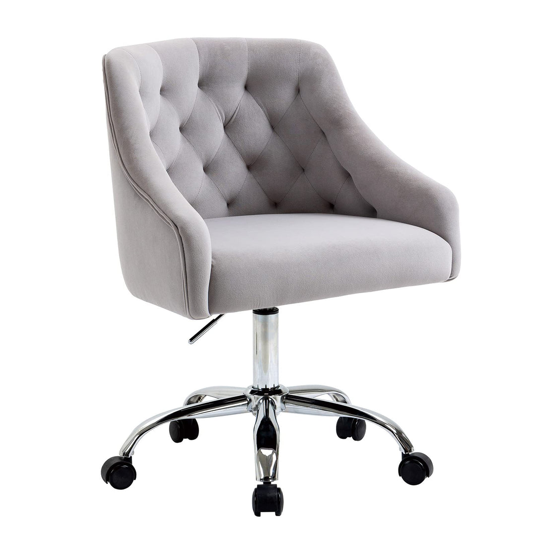 WOEOA Bürostuhl aus Samt,Schminkstuhl,Ergonomisch Drehstuhl,360° Drehbar, Höhenverstellbar,für Wohnz