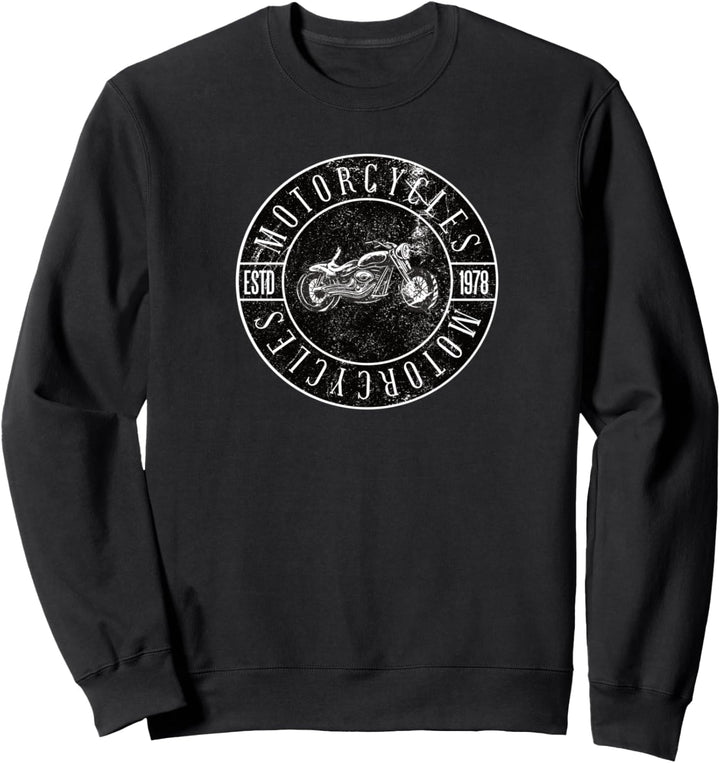 Classic Retro Riding my bike, Motorcycles Sweatshirt