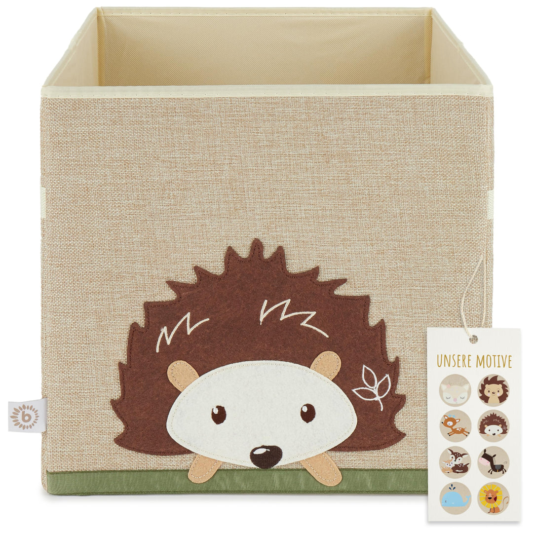 Bieco Aufbewahrungsbox Baby Igel | Aufbewahrungskorb Kinder | Aufbewahrungsbox Kinder 33x33x33 wie K