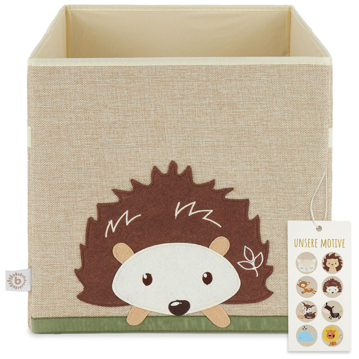 Bieco Aufbewahrungsbox Baby Igel | Aufbewahrungskorb Kinder | Aufbewahrungsbox Kinder 33x33x33 wie K