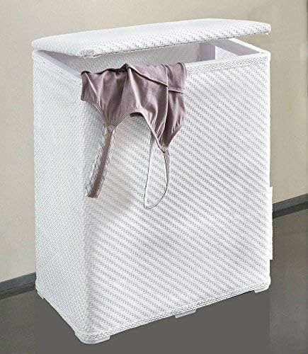 Kleine Wolke 5067100860 Wäschebox Wäscheboy, 48 x 27 x 55 cm, weiss, Weiss