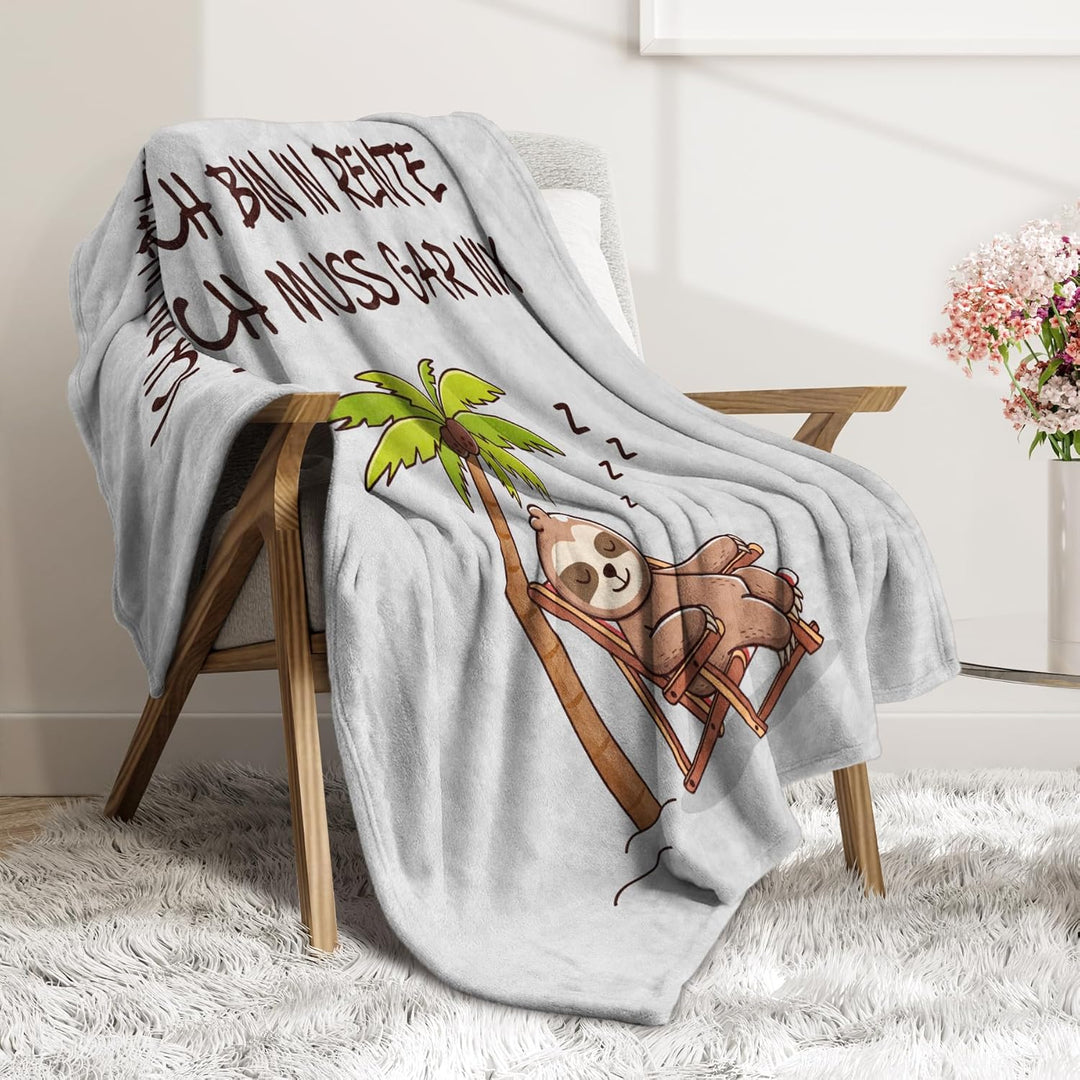 Lustiges Oma und Opa Geschenk zum Ruhestand, Renteneintritt Geschenk Frau und Männer, Kuscheldecke,