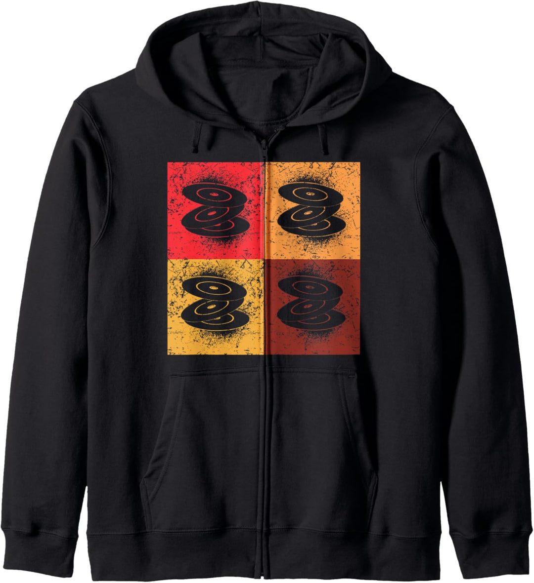 Vinyl Junkie Geschenk - Retro Schallplatte DJ Kapuzenjacke