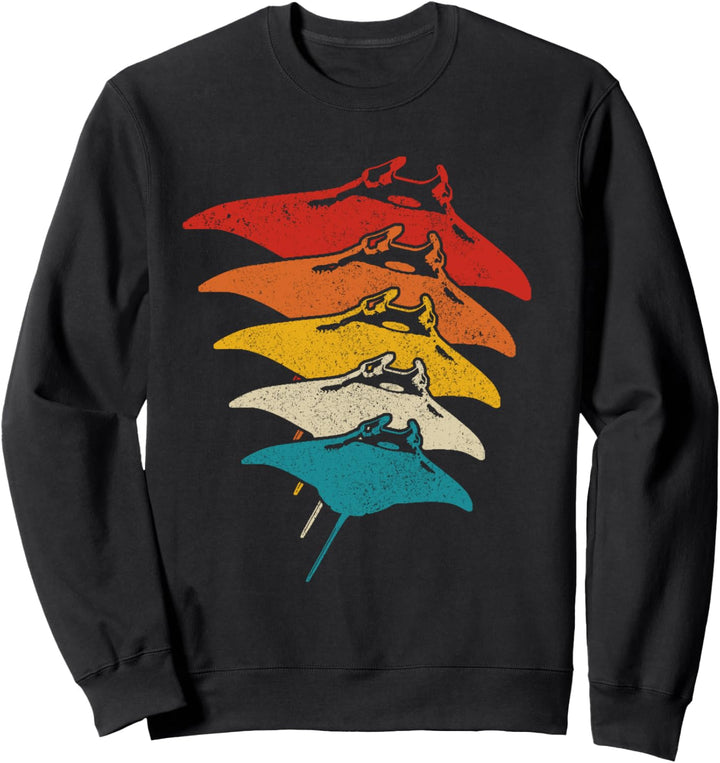Manta Rochen Tauchen Mantarochen Vintage Taucher Geschenk Sweatshirt