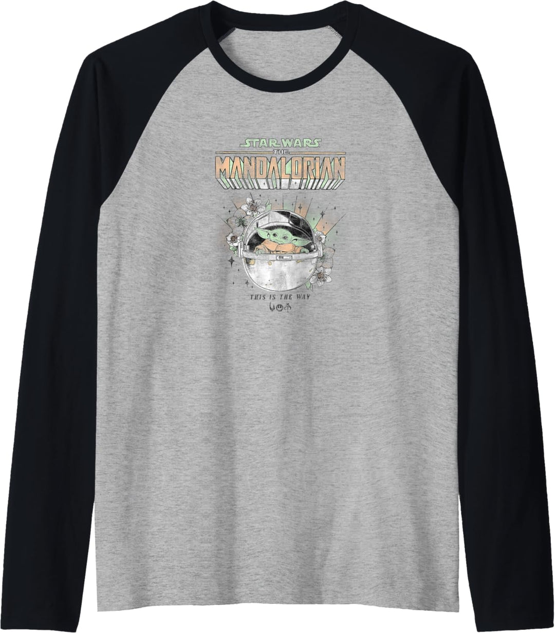 Star Wars: The Mandalorian The Child Pastels & Flowers Raglan