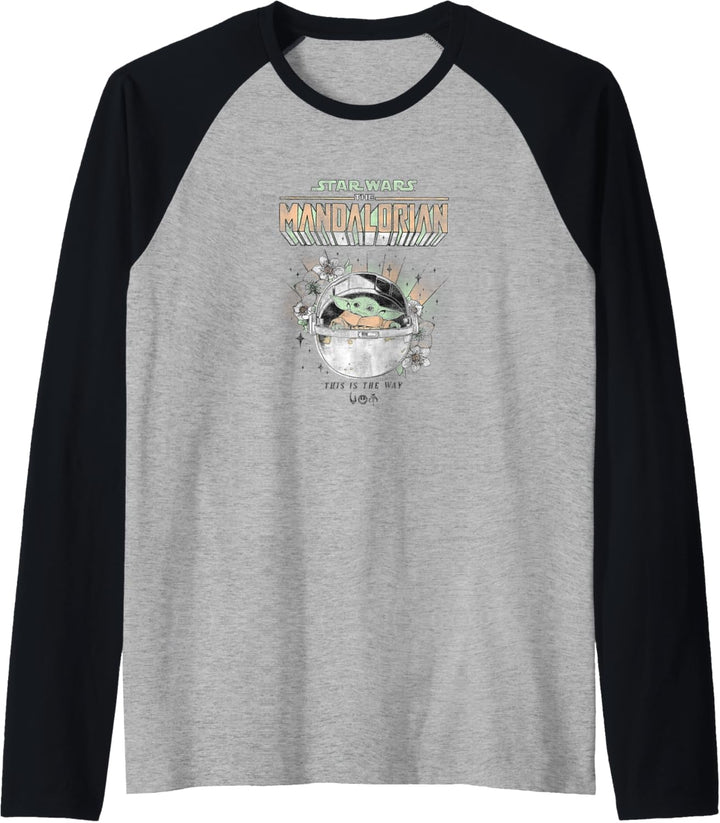Star Wars: The Mandalorian The Child Pastels & Flowers Raglan