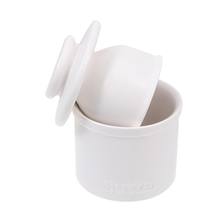 BESTonZON Porzellan Butter Keeper Crock Französisch Butter Dish mit Deckel Keramik Butter Container
