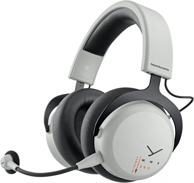 beyerdynamic MMX 200 Wireless Gaming-Headset grau mit Mikrofon, kabelloser Kopfhörer mit USB-Dongle,