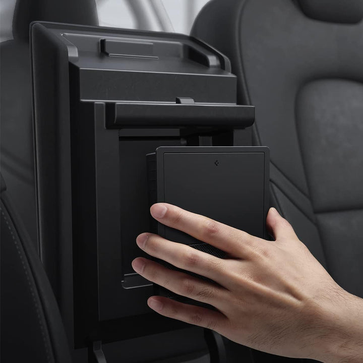 Spigen Tesla Model Y (~2024) und Model 3 (2021-2023) One-Touch Versteckte Aufbewahrungsbox (Carbon E