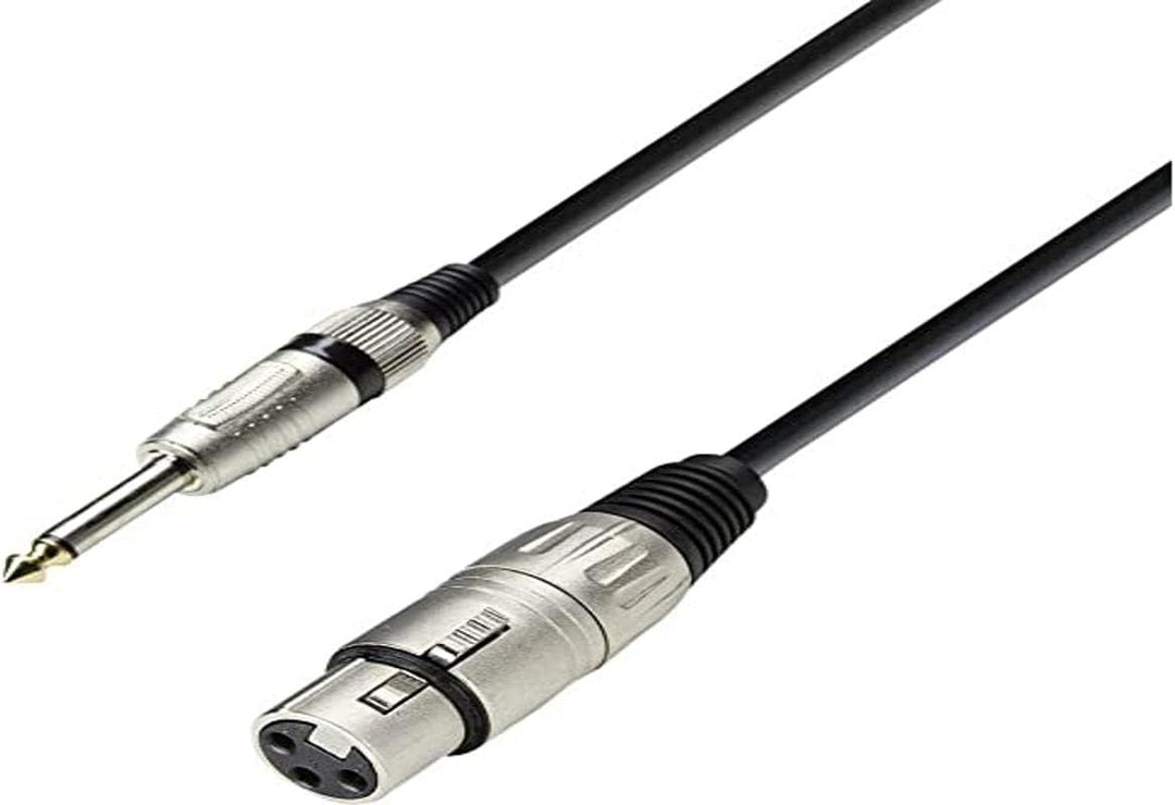 Adam Hall K3 MFP 0300 Mikrofonkabel XLR female auf 6,3 mm Klinke mono 3 m Cables K3TPC0300 Audiokabe