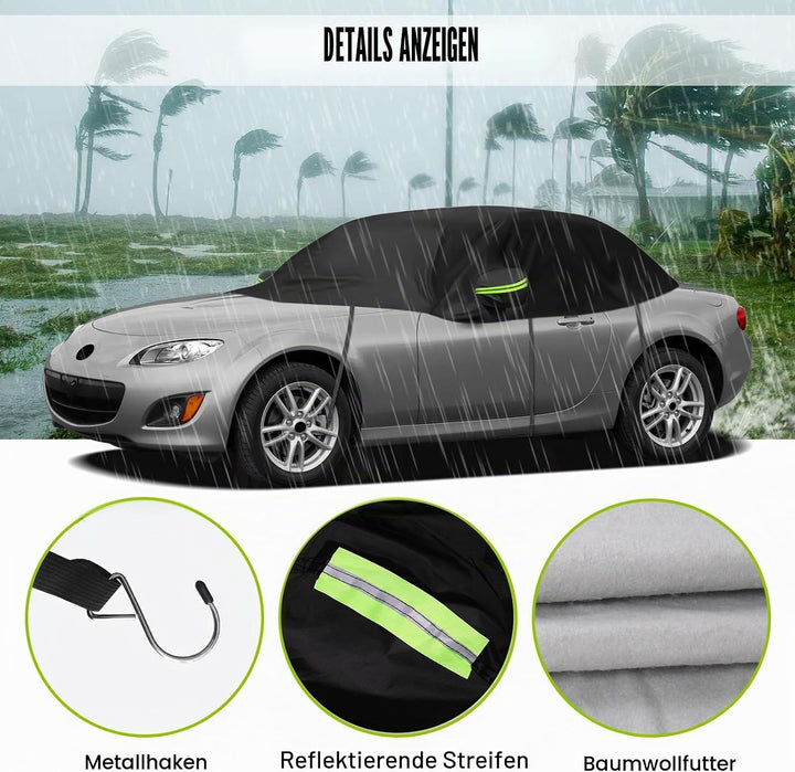 Autoabdeckung Wasserdicht Ersatz für Mazda MX-5 Miata MK3 NC 2005-2015, Sonnenfest Hälfte Autoabdeck