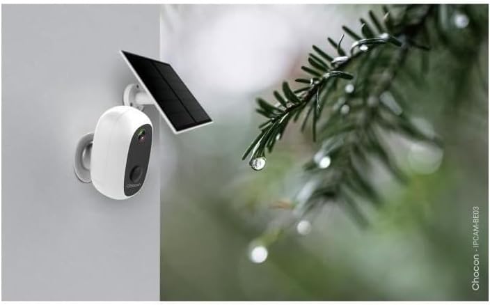 CHACON 2 x WLAN-Kamera für den Aussenbereich, kabellos, mit Solarpanel