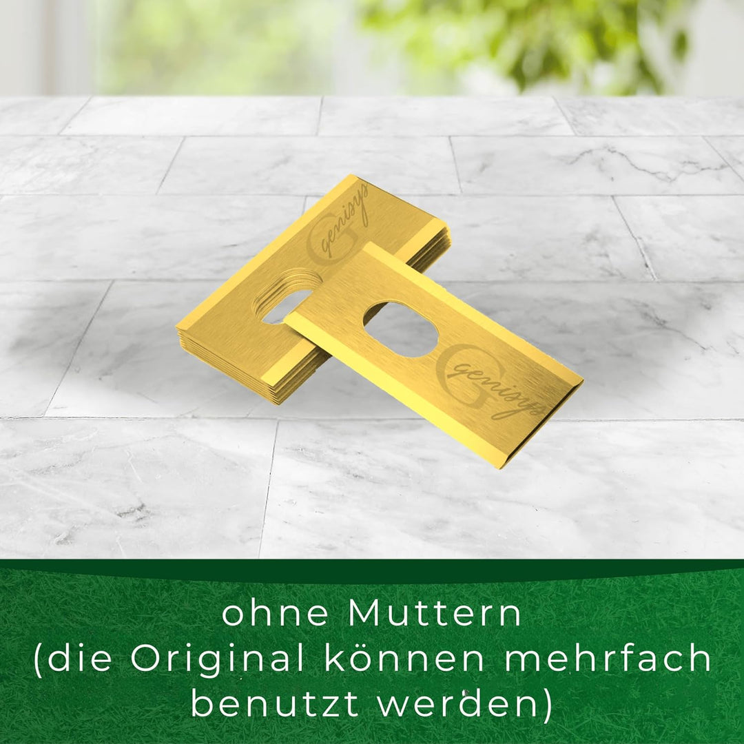 Titan Messer kompatibel mit Dreame A1 A2 Mova Mähroboter Ersatz Klingen - LongLife Edelstahl [bruchs