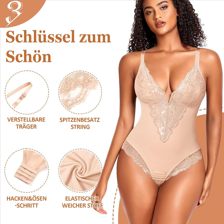 Shapewear Damen Body Shaper Bauchweg Bodysuits Shaping Unterwäsche Formender Miederbody Formbody Mie