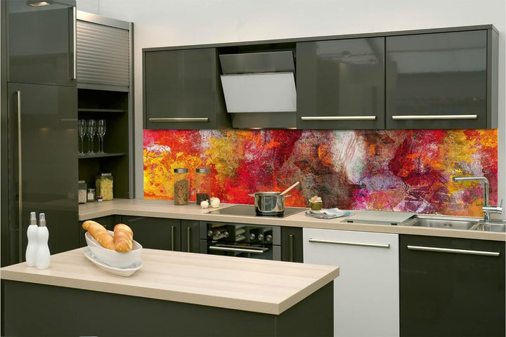 DIMEX Küchenrückwand Folie Selbstklebend ABSTRAKTE Bunte TEXTUR 260 x 60 cm | Klebefolie - Dekofolie