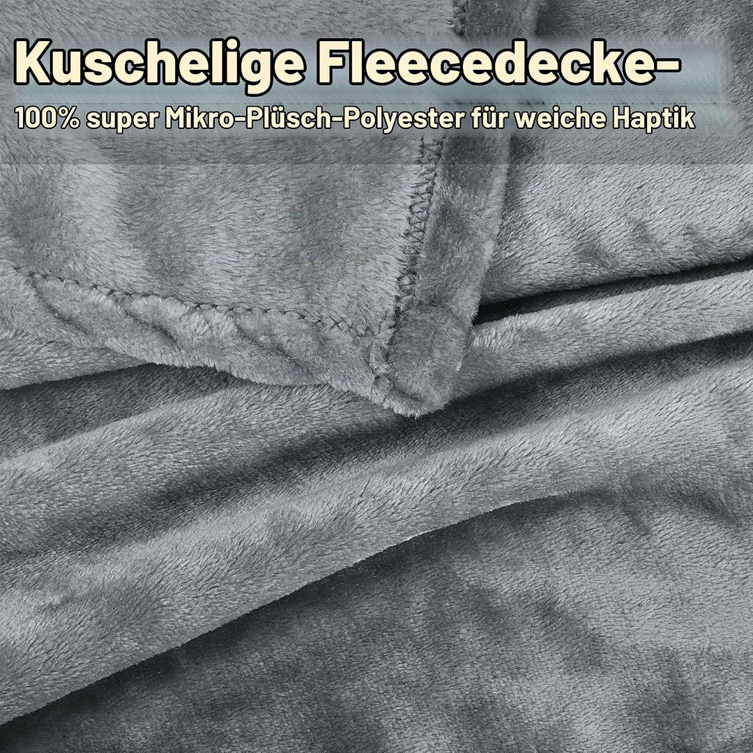Catalonia Classy Decke mit Ärmeln und Kapuze als Geschenk für Frauen Herren, Flauschig Fleece Kusche