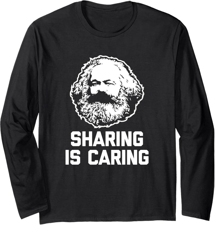 Sharing Is Caring (Karl Marx) T-Shirt lustig spruch politisch Langarmshirt