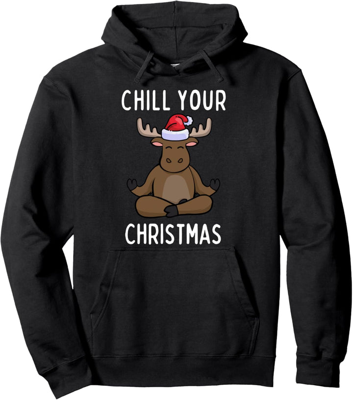 Rentier Christmas Yoga Namaste Chill Spruch Geschenkidee Pullover Hoodie