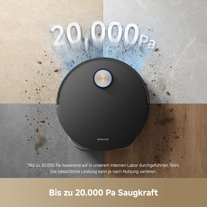 dreame X50 Master Staubsaugerroboter mit 24,9cm Basisstation, automatisches Nachfüllen und Entleeren