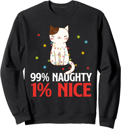 99% ungezogen 1% nett lustige Katze und Kätzchen Sweatshirt