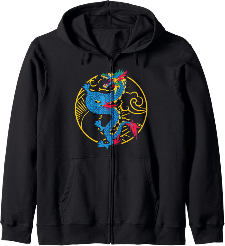 Mythologie Asien Fantasy Kreatur Tier Chinesischer Drache Kapuzenjacke