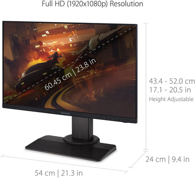 ViewSonic Omni XG2431 24 Zoll 1080p 0,5ms 240Hz Gaming Monitor mit AMD FreeSync Premium, Advanced Er