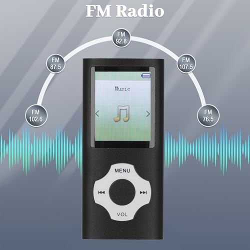 Tragbarer MP3-Player, Digitaler Musik-MP3-MP4-Player mit integrierter Lautsprecherfunktion, 1,8-Zoll
