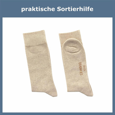 ca·wa·so Herren Socken aus 100% Baumwolle | Reine Baumwollsocken im 10er-Set | Freizeitsocken ohne N