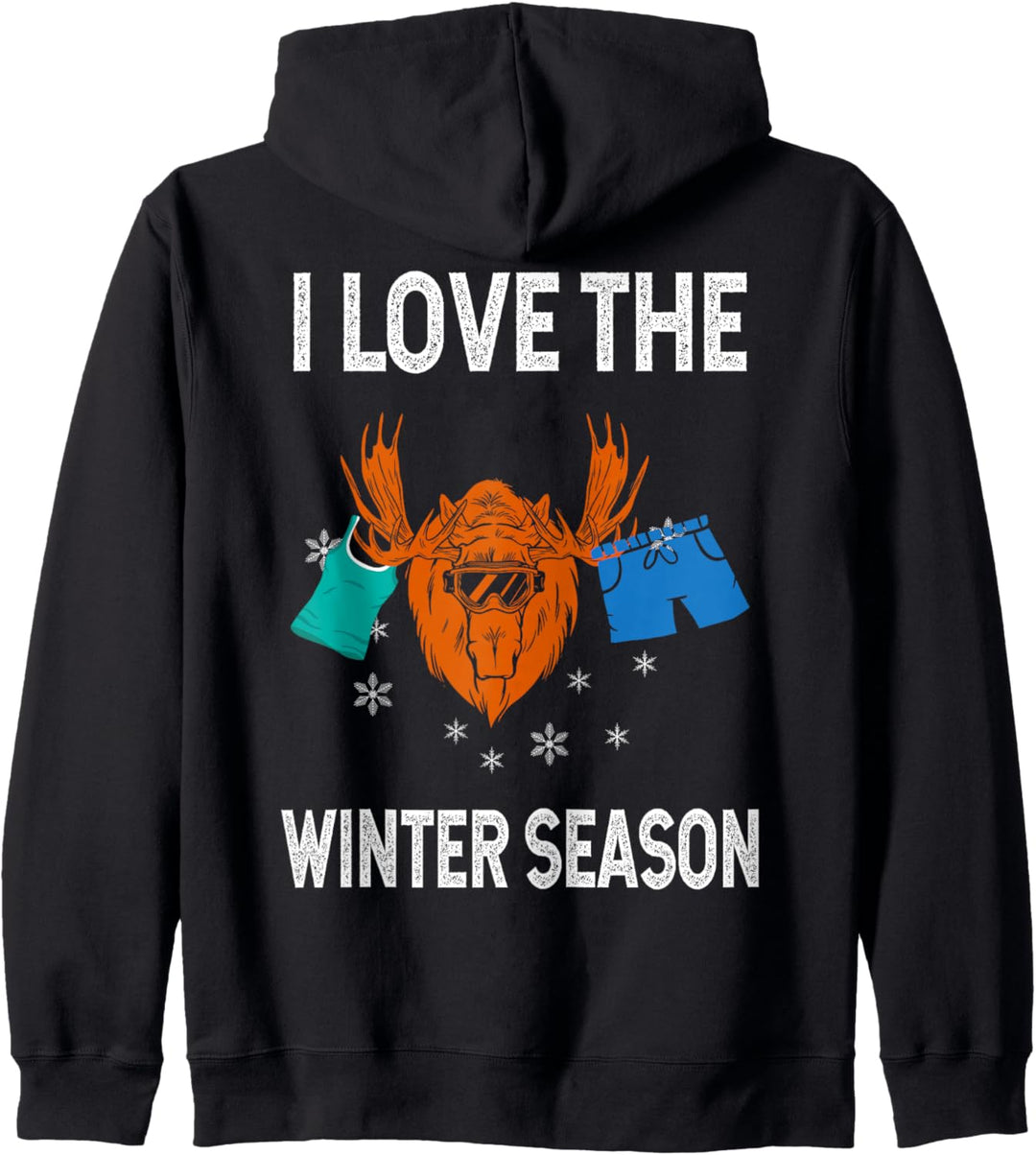 Ich liebe die Winterzeit, cooler Skilehrer, Snowboardlehrer Kapuzenjacke