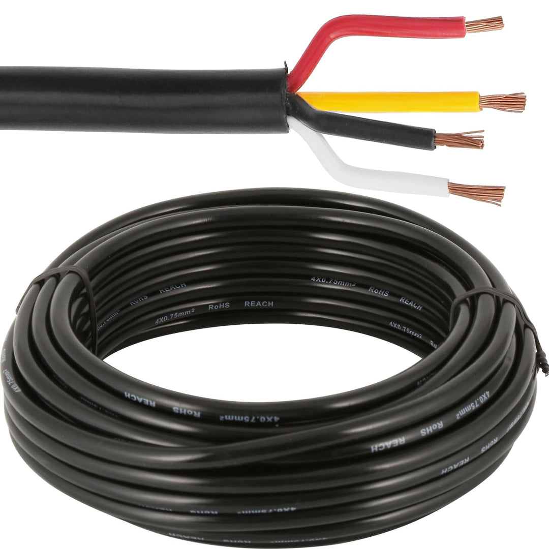 ETUKER Fahrzeugkabel 4 adrig 10M Kabel Anhänger 4 polig Camping Fahrzeugleitung Kabelquerschnitt 4X