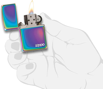 Zippo Feuerzeug – mit Logo, Messing, Spectrum, 3,5x1x5,5 cm, Spectrum