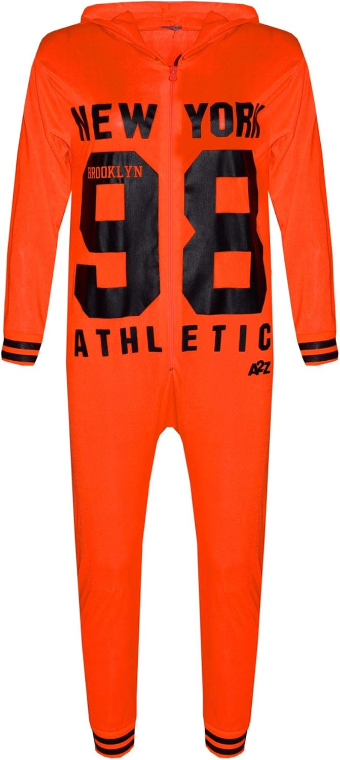 A2Z 4 Kids Mädchen Jungen Baumwolle Onesie New York 98 Athletic Pyjamas Lounge Wear Schlafanzug Bequ