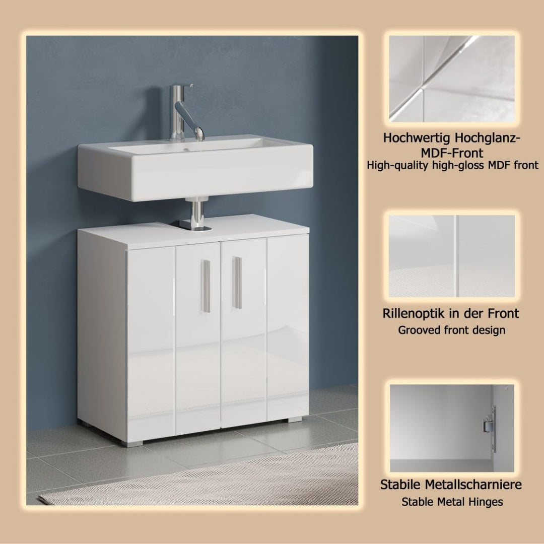 trendteam smart living - Waschbeckenunterschrank Unterschrank - Badezimmer - Wons - Aufbaumass (BxHx