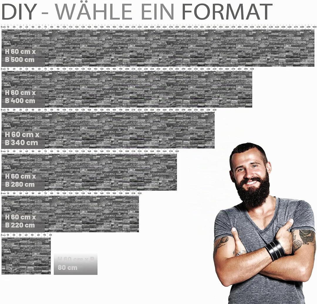 StickerProfis Küchenrückwand selbstklebend Glasoptik - STEINWAND Luxury - 1.8mm, Versteift, alle Unt