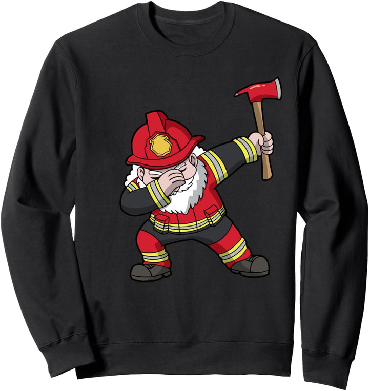 Fireman Santa Firefighter Dabbing Dance Sweatshirt