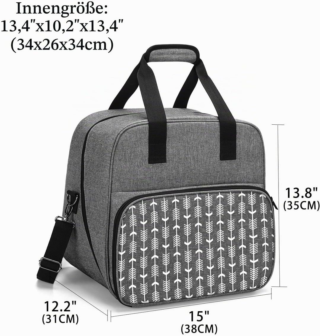 Yarwo Overlocktasche mit Grosser Öffnung, Cover-/ Overlock Transpot/Aufbewahrungstasche für meiste g