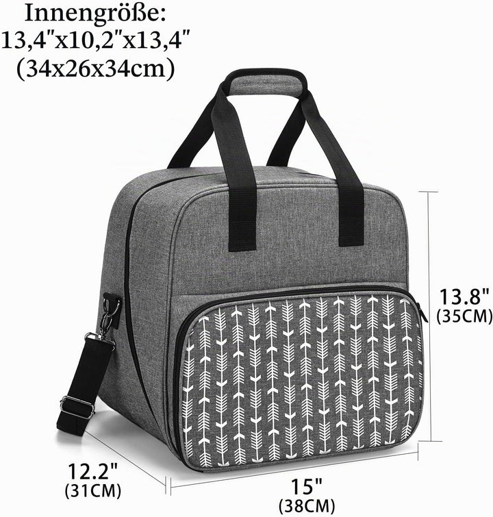 Yarwo Overlocktasche mit Grosser Öffnung, Cover-/ Overlock Transpot/Aufbewahrungstasche für meiste g