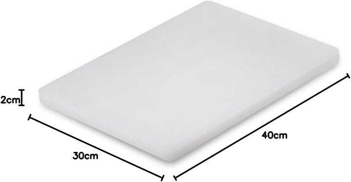 METRO Professional Schneidebrett HDPE, 40 x 30 x 2 cm, weiss, Küchenbrett, Antibakteriell, Spülmasch
