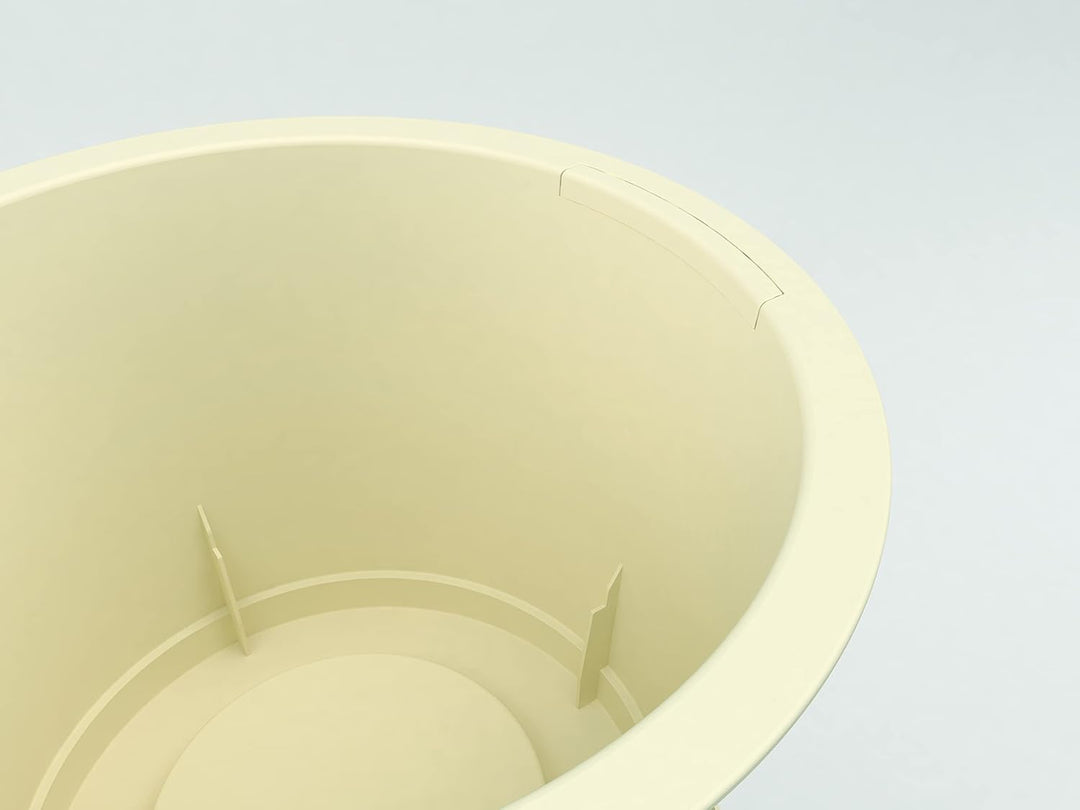 Nicoli vase Hoher Blumentopf im Stil 38 x 85 cm, innen aussen, herausnehmbarer Untersetzer (38 x 85