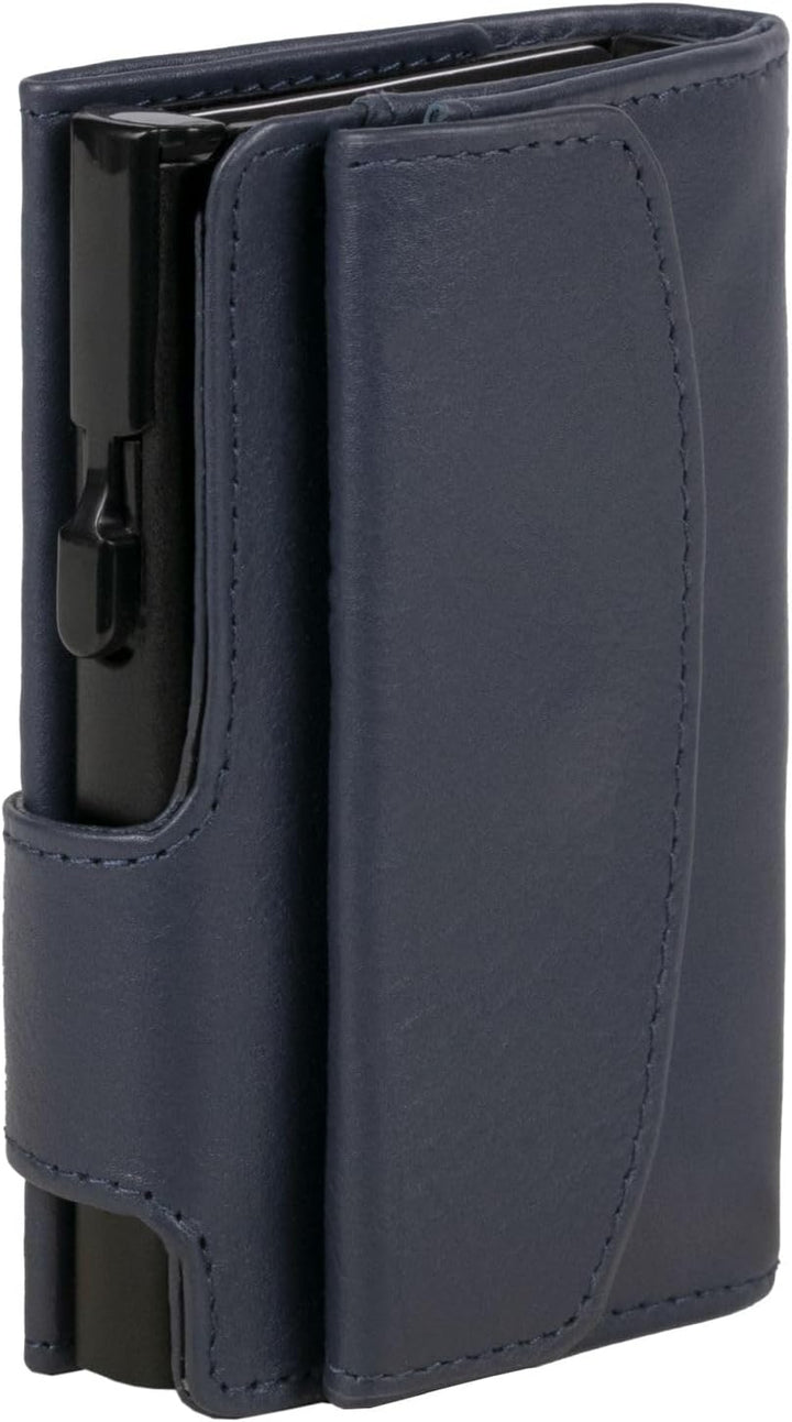 ClickSafe® Kreditkartenetui mit Münzfach und Geldscheinfach aus 10,0 x 6,5 x 2,5 cm Blau, 10,0 x 6,5