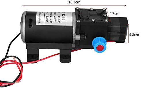 Membranpumpe DC 12 V, Selbstansaugend Wasserpumpe Hochdruck Wasserpumpe Membran pumpe mit einstellba