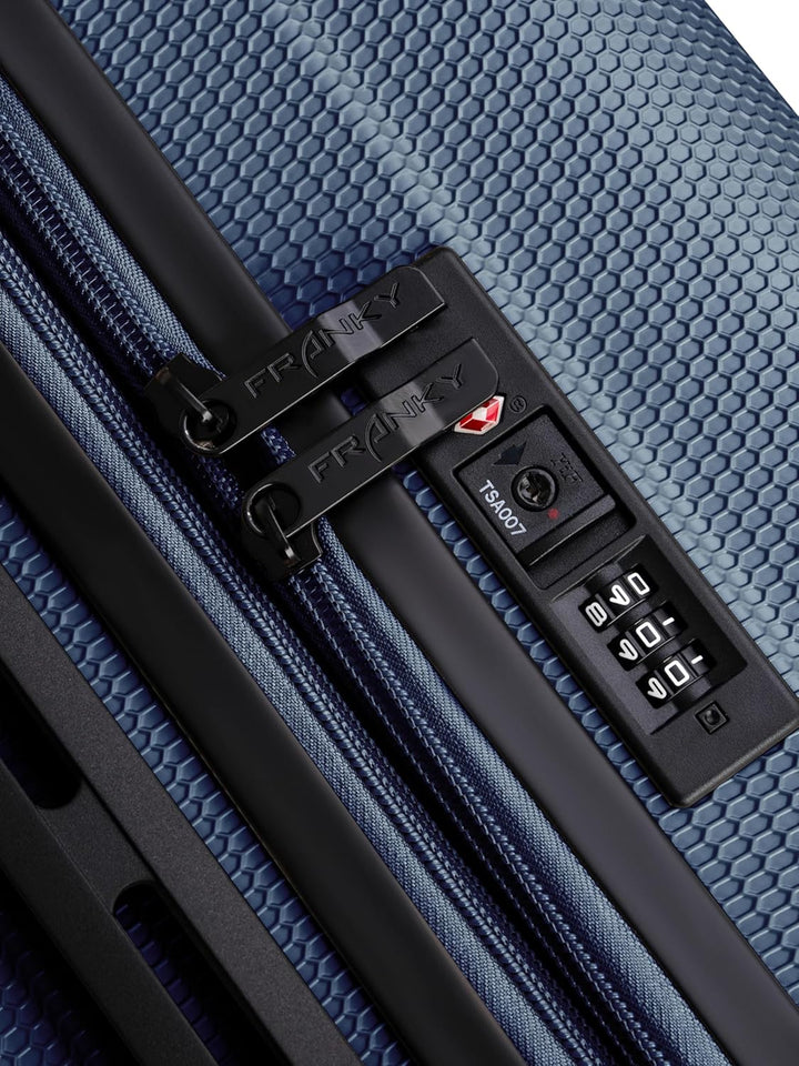 Franky Munich 4.0 Koffer Set | Trolley Hartgepäck - Handgepäck Koffer mit 4 Rollen Einer Dehnfalte,