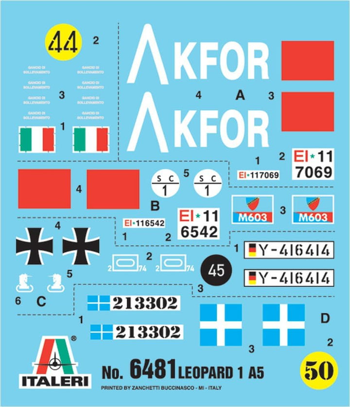 Italeri 510006481-1:35 Leopard 1 A5