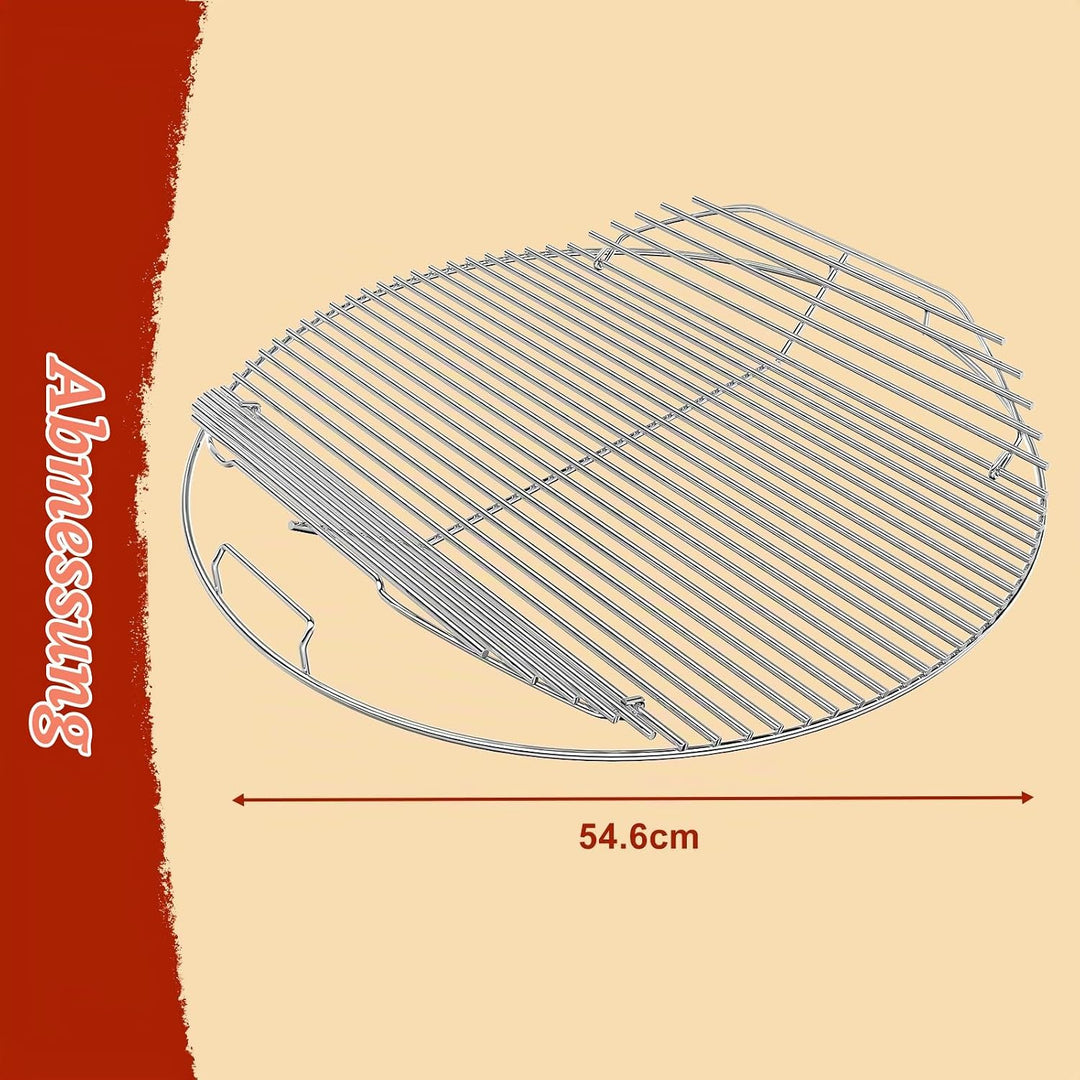 Denmay 54,6cm Grillrost rund Klappbarem 7436 für Weber 57 cm Holzkohlegrill One-Touch Wasserkocher P