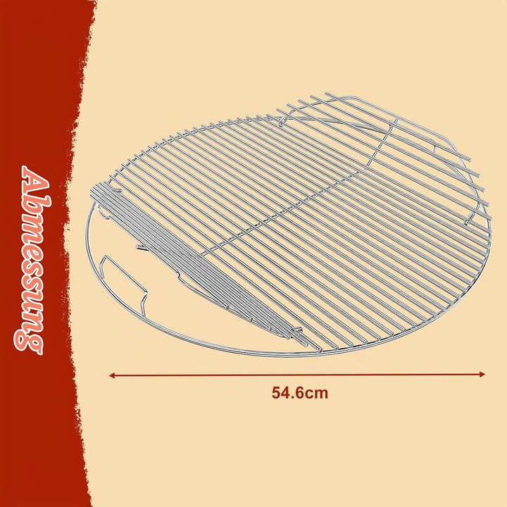 Denmay 54,6cm Grillrost rund Klappbarem 7436 für Weber 57 cm Holzkohlegrill One-Touch Wasserkocher P