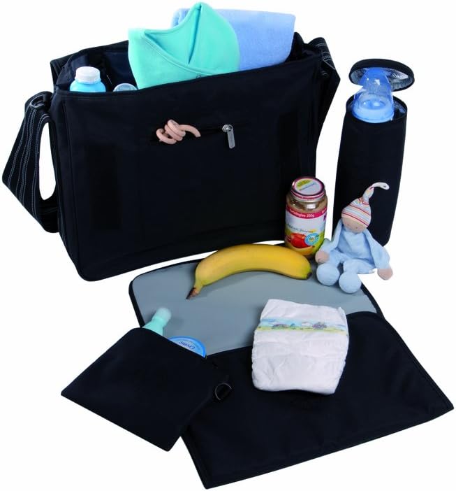Lässig Casual Messenger Bag Wickeltasche/Babytasche inkl. Wickelzubehör blau