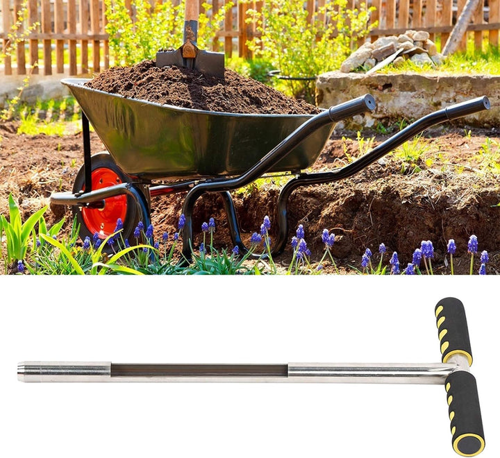 Wakects Soil Sampler Sonde 51 cm, Edelstahl-Bodenprobe, T-Style Griff, Sampler für Bodensonde für Go
