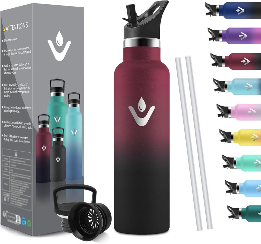 HoneyHolly Trinkflasche Edelstahl, 750 ML BPA-Frei, Thermosflasche, Auslaufsichere Isolierflasche Do