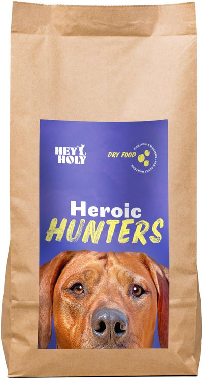 HEY HOLY Premium Trockenfutter für grosse Jagdhunde getreidefrei | 7kg Hundefutter für ausgewachsene