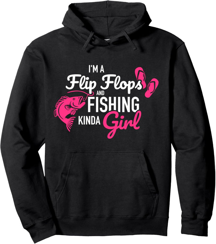 Angeln Mädchen Frau Flip Flops Pullover Hoodie